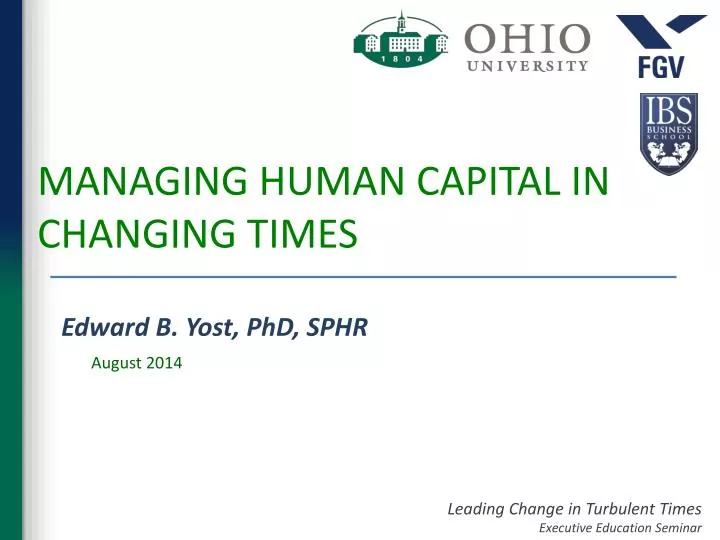 managing human capital in changing times