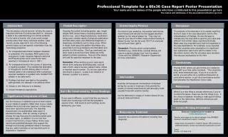 Professional Template for a 60x36 Case Report Poster Presentation