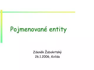 pojmenovan entity