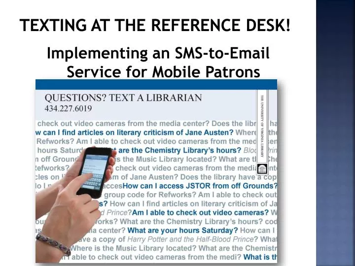 texting at the reference desk