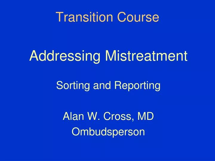 transition course