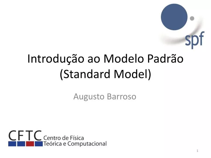 introdu o ao modelo padr o standard model