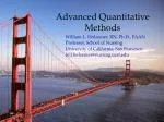 Advanced Quantitative Methods - slide 1