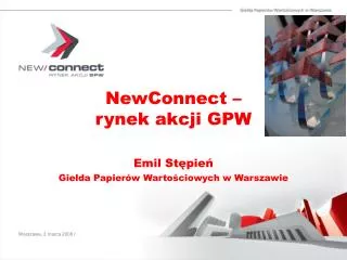 newconnect rynek akcji gpw