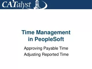 Time Management in PeopleSoft