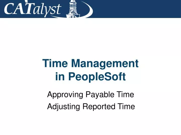 time management in peoplesoft