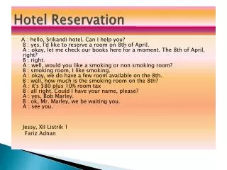 PPT - Hotel Reservation System PowerPoint Presentation, Free Download ...