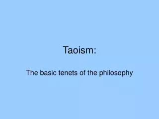 Taoism: