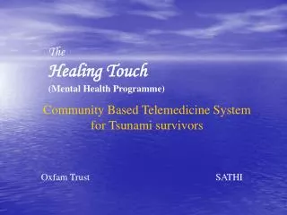 The Healing Touch (Mental Health Programme)