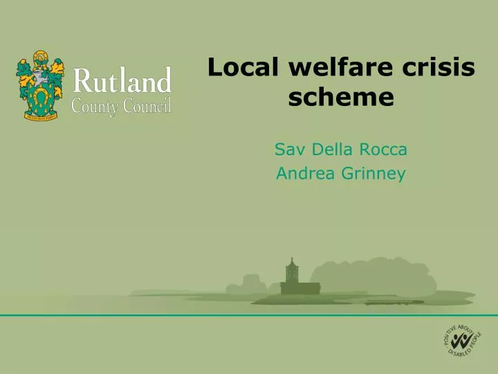 local welfare crisis scheme