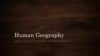 Human Geography