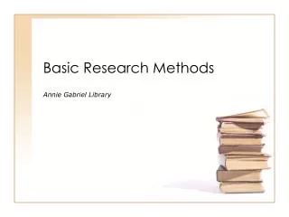 Basic Research Methods