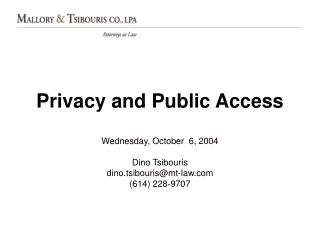 Privacy and Public Access