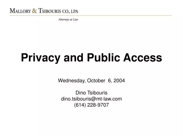privacy and public access