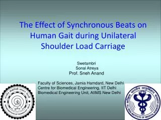 The Effect of Synchronous Beats on Human Gait during Unilateral Shoulder Load Carriage