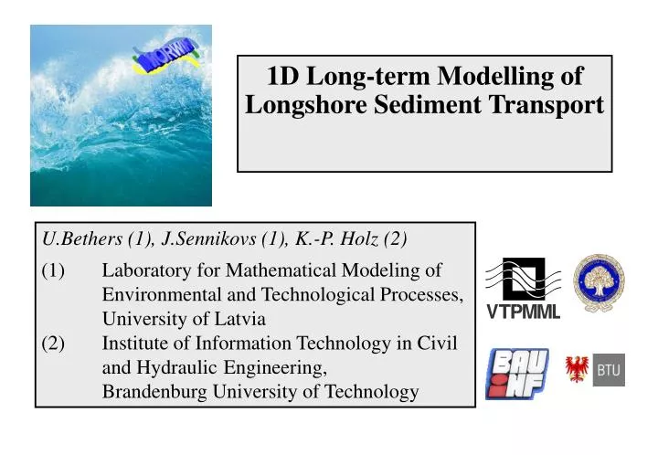 1d long term modelling of longshore sediment transport