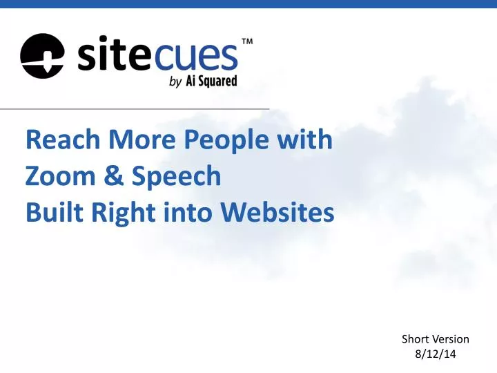 reach more people with zoom speech built right into websites
