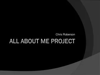 All about me Project