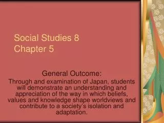 Social Studies 8 Chapter 5