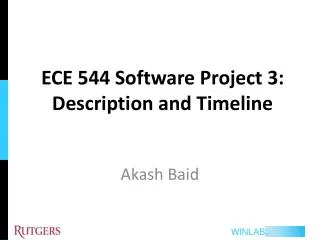 ECE 544 Software Project 3: Description and Timeline