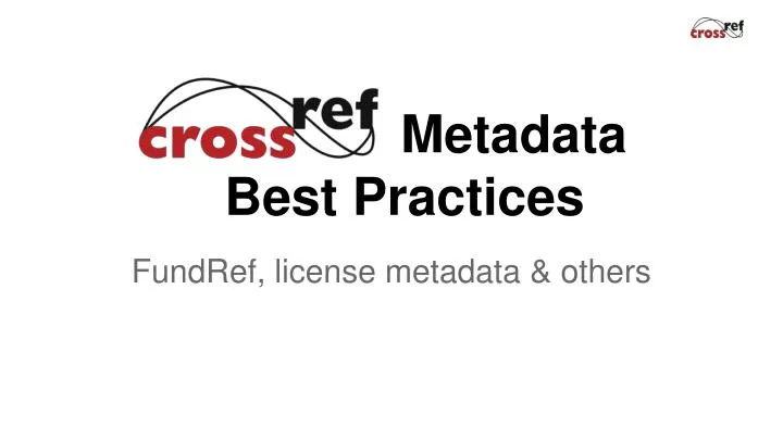 metadata best practices