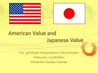 American Value and Japanese Value