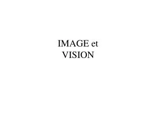 image et vision