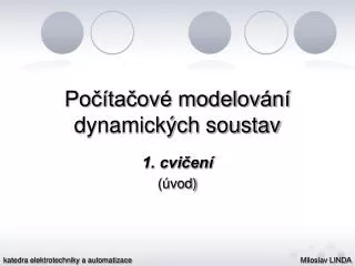 po ta ov modelov n dynamick ch soustav