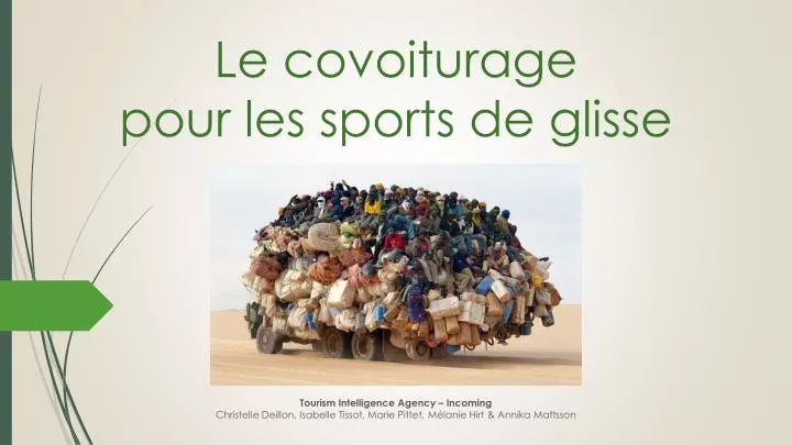 le covoiturage pour les sports de glisse