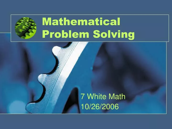 mathematical problem solving