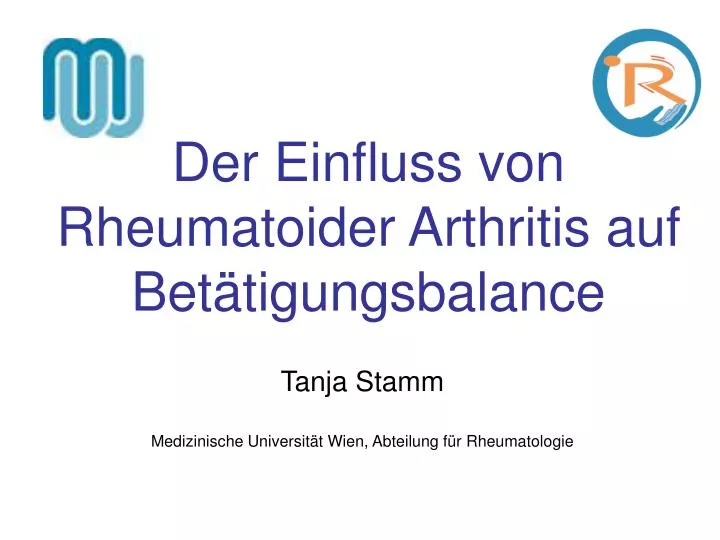 der einfluss von rheumatoider arthritis auf bet tigungsbalance