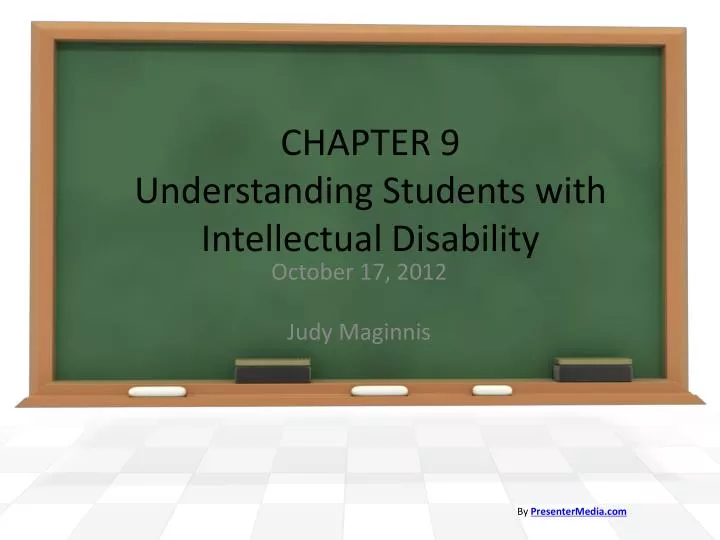 chapter 9 understanding students with intellectual disability