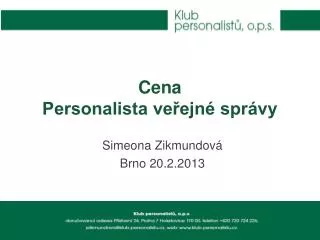 cena personalista ve ejn spr vy