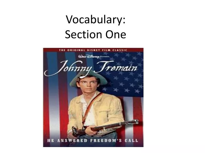vocabulary section one