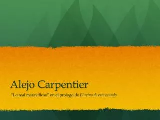 alejo carpentier