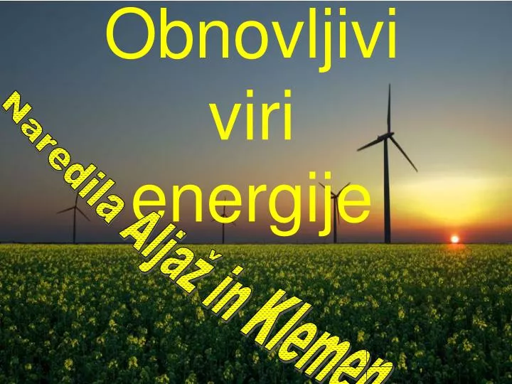 obnovljivi viri energije