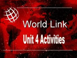 Unit 4 Activities