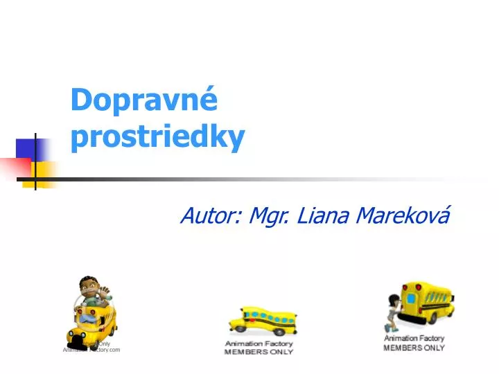 dopravn prostriedky