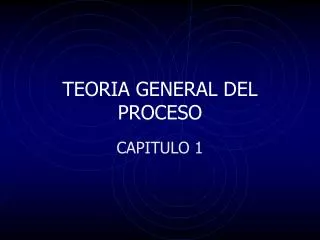 teoria general del proceso