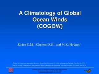 A Climatology of Global Ocean Winds (COGOW)