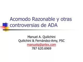 acomodo razonable y otras controversias de ada