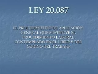 ley 20 087