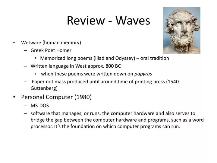 review waves
