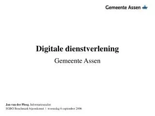 digitale dienstverlening