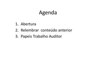 agenda