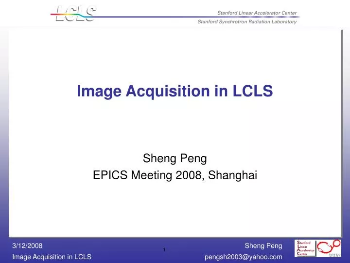 image acquisition in lcls