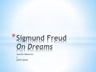 sigmund freud on dreams