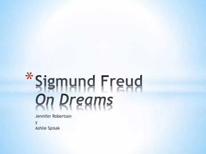 sigmund freud on dreams