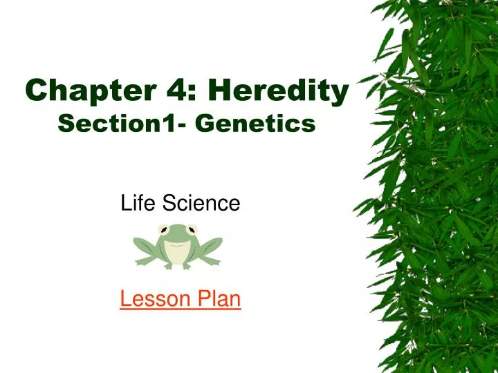 chapter 4 heredity section1 genetics