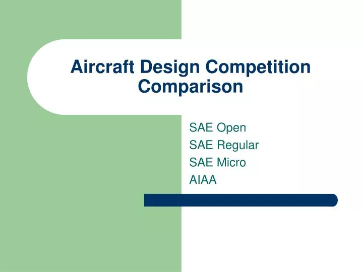 aircraft design competition comparison